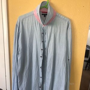 SONS OF INTRIGUE MENS L SKY BLUE RED WHITE L/S